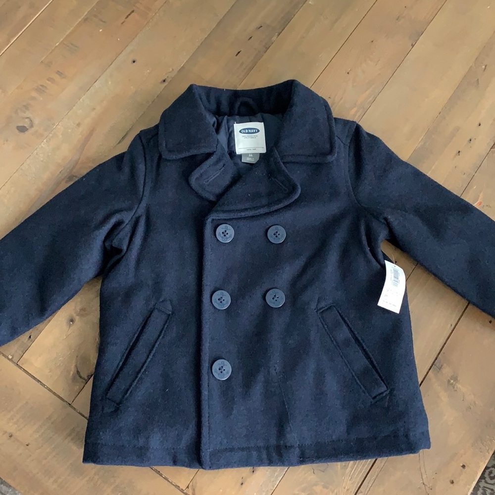 Brand New Navy blue boys 2T Old Navy Pea Coat
